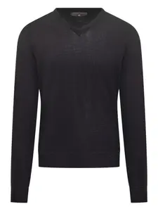 Свитер с V-образным вырезом Filippo De Laurentiis, синий