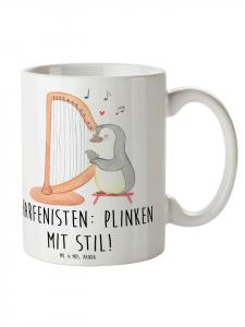 Стильная кружка-арфа с надписью белого цвета Mr. & Mrs. Panda