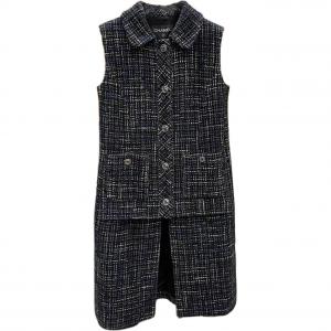 CHANEL Премиальная ручной работы мастерская жилетка женская черная, Black