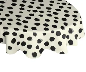 Скатерть Adam "Dots", изготовленная из экологически чистого хлопка, производство Германия 120х120 см, черный