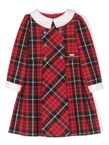 Двубортное платье в клетку тартан Patachou, красный