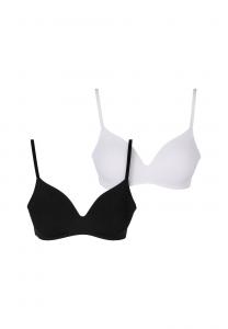 Бюстгальтер BASIC PADDED 2-PACK Urban Classics, черный