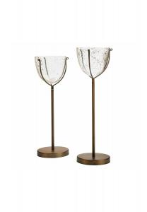 Набор подсвечников Piacello, 2 шт. античный коричневый Loberon, antikbraun