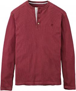 Timberland мужская футболка Henley Wharf River Waffle Dark Sapphire, Red