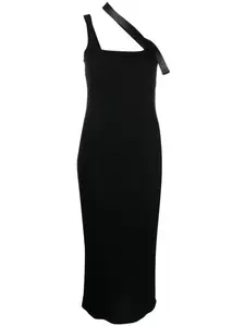 Платье миди с ремешками Courrèges, черный