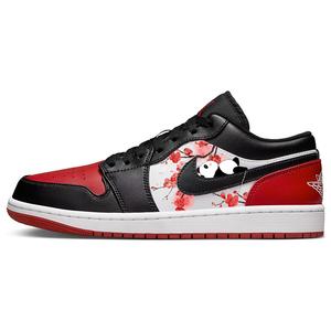 Jordan Износостойкие, нескользящие, винтажные баскетбольные кроссовки Air 1 с низким верхом, мужские, черно-красные