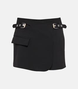 Мини-юбка Interlock с завышенной талией и запахом DION LEE, черный