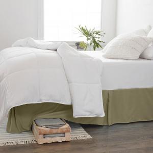 Полноразмерная плиссированная юбка для кровати Urban Loft, пружинный чехол, необходимое домашнее постельное белье, цвет Sage