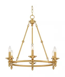 Теплая антикварная латунная люстра в форме колеса телеги шириной 28 дюймов в деревенском стиле с 6 лампами для столовой, гостиной, фойе, кухонного острова, прихожей Stiffel, gold