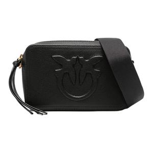PINKO Женская черная сумка через плечо из телячьей кожи
