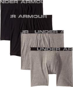 Боксеры Under Armour Kids 4-Pack Core Cotton Boxer Set, цвет Moderate Gray