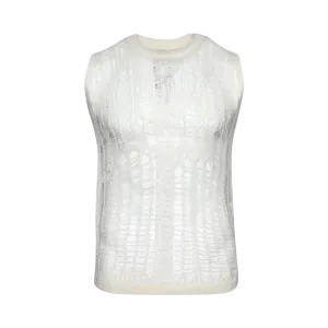 Топ Rick Owens Spider Tank 'Milk', белый