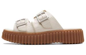 Шлепанцы женские белые Clarks