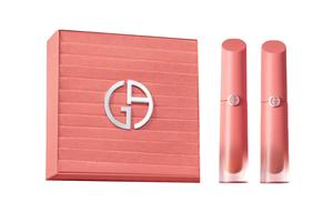 GIORGIO ARMANI AMANI Nude Brown жидкая помада для губ двойная ручка коробка глянцевая легко растушевывается натуральное увлажнение 4мл+4мл