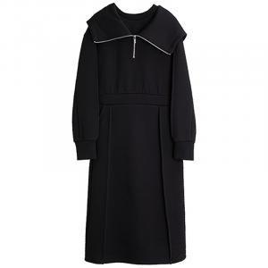 ELLE Юбка с длинными рукавами осень женщины темно-серая