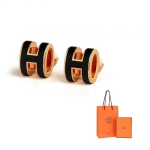 HERMES Серьги Metal, Rose Gold Plated Women's Rose Gold