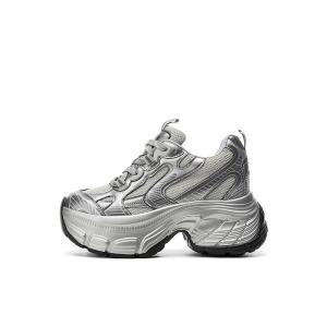 Кроссовки женские толстые низкие Daphne, серебряный