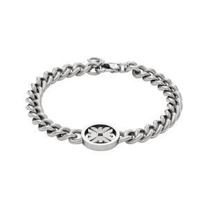 EMPORIO ARMANI Серебряный браслет из нержавеющей стали для мужчин
