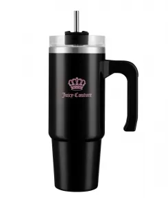 Стильная дорожная бутылка для воды - 0,9 л Juicy Couture, черный