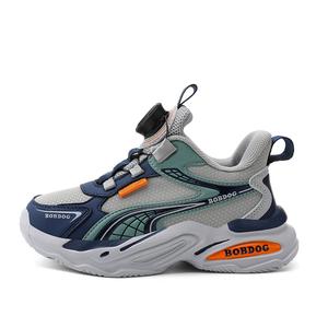 Противоскользящие и износостойкие кроссовки Rebound с легкой амортизацией для детей. BOBDOG, серый/синий