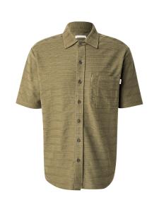 Рубашка на пуговицах Comfort fit KnowledgeCotton Apparel, оливковый