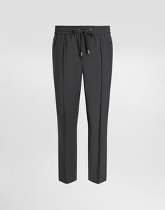 Шерстяные спортивные брюки DOLCE & GABBANA, серый