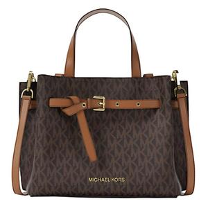 MICHAEL KORS Эмилия Маленькая женская сумка из лакированного полотна бежевая