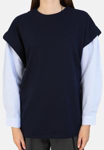 Топ с длинными рукавами Blouse Modanisa, синий