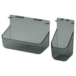 Подвесные органайзеры, комплект из 2 штук, серые. IKEA Visslaån