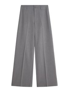 Широкие брюки со складками Bershka, Grey