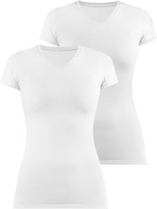 Janice 2 облегающие футболки с V-образным вырезом «Сиена» белого цвета
