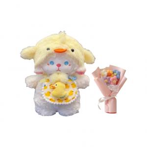 MENGXIAOZAI Трансформирующаяся креативная кукла Lamb, мягкая розовая кукла ягненка плюшевая кукла высотой 25 см