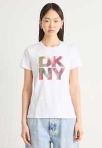 Футболка DKNY PRINTED STACK LOGO, White
