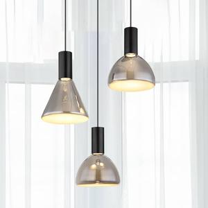 Светодиодный подвесной светильник Globo Lighting Labora Typ A, дымчатое стекло / железо - 3-х ламповый