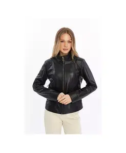Женская кожаная куртка Furniq UK, черный