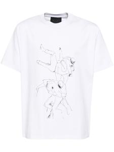 Футболка с принтом HELIOT EMIL, белый