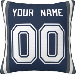 MMAOLP Индивидуальная наволочка с именем и номером Blue Grey Pillow Cover-01