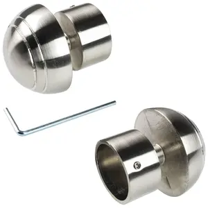 Концевой элемент для карниза Ø 28 мм Liedeco, Edelstahlfarben