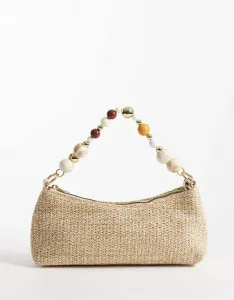 Сумка на плечо New Look с ручкой из бисера и рафией