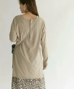 Футболка оверсайз Back Henry Kbf, цвет Beige