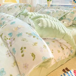 Disney Пододеяльник 180х220 см, утолщенный молочный велюр, двойной утеплитель, цвет Bamboo High-Weight Milk Velvet