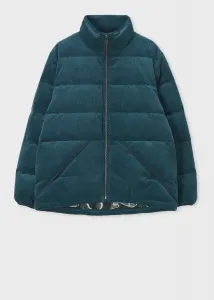 Пуховая куртка из вельвета с узким низом