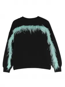 Толстовка из органического хлопка с перьями Andorine, черный