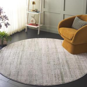 Ковер SAFAVIEH, 201 x 201 см, Prestige Collection, круглый, Ivory & Light Green, без линьки и простой в уходе, идеален для помещений с высокой проходимостью в гостиной, столовой, спальне (PTE128B)