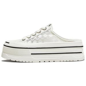 TATA Кожаные стеганые женские тапочки с закрытым носком бежевые с белой подошвой, цвет Ecru (Sole White)