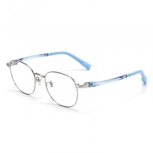 Police Титановые круглые очки для детей, VK584K-0579/Bright Silver