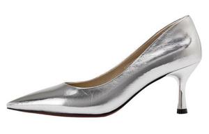 Туфли на тонком каблуке 7 см, женские, серебристые AOKANG, Silver