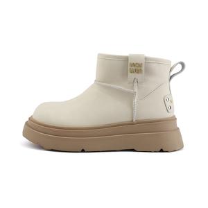 Утепленные износостойкие утепляющие короткие ботинки женские CENTRAL&KITTY, бежевый