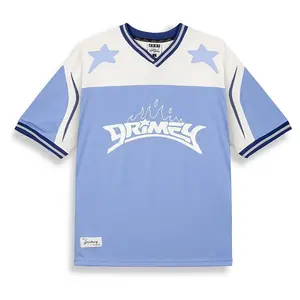 Футболка Grimey Infamous Deeper Oversize short sleeve v neck, синий