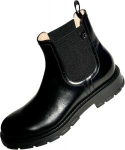 Мужские черные кожаные ботинки челси Ferragamo IAGO с застежкой Gancini (Salvatore, Nero)